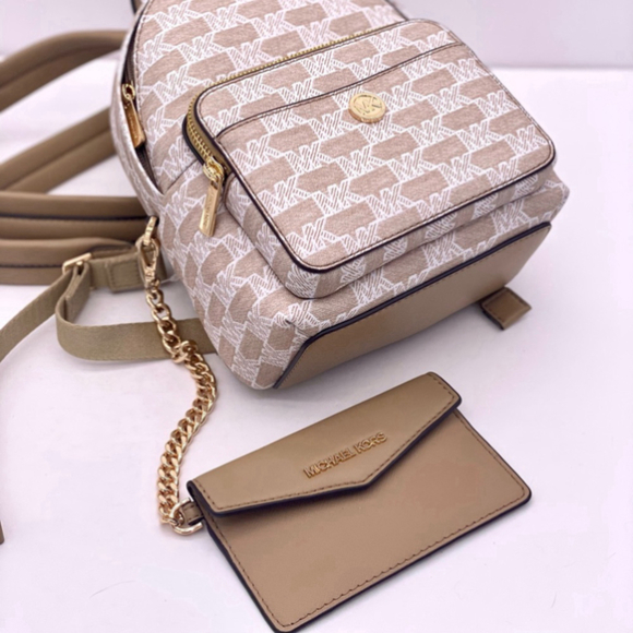 Michael Kors Maisie Extra-Small Logo 2-in-1 Backpack Camel Color - Picture 11 of 13